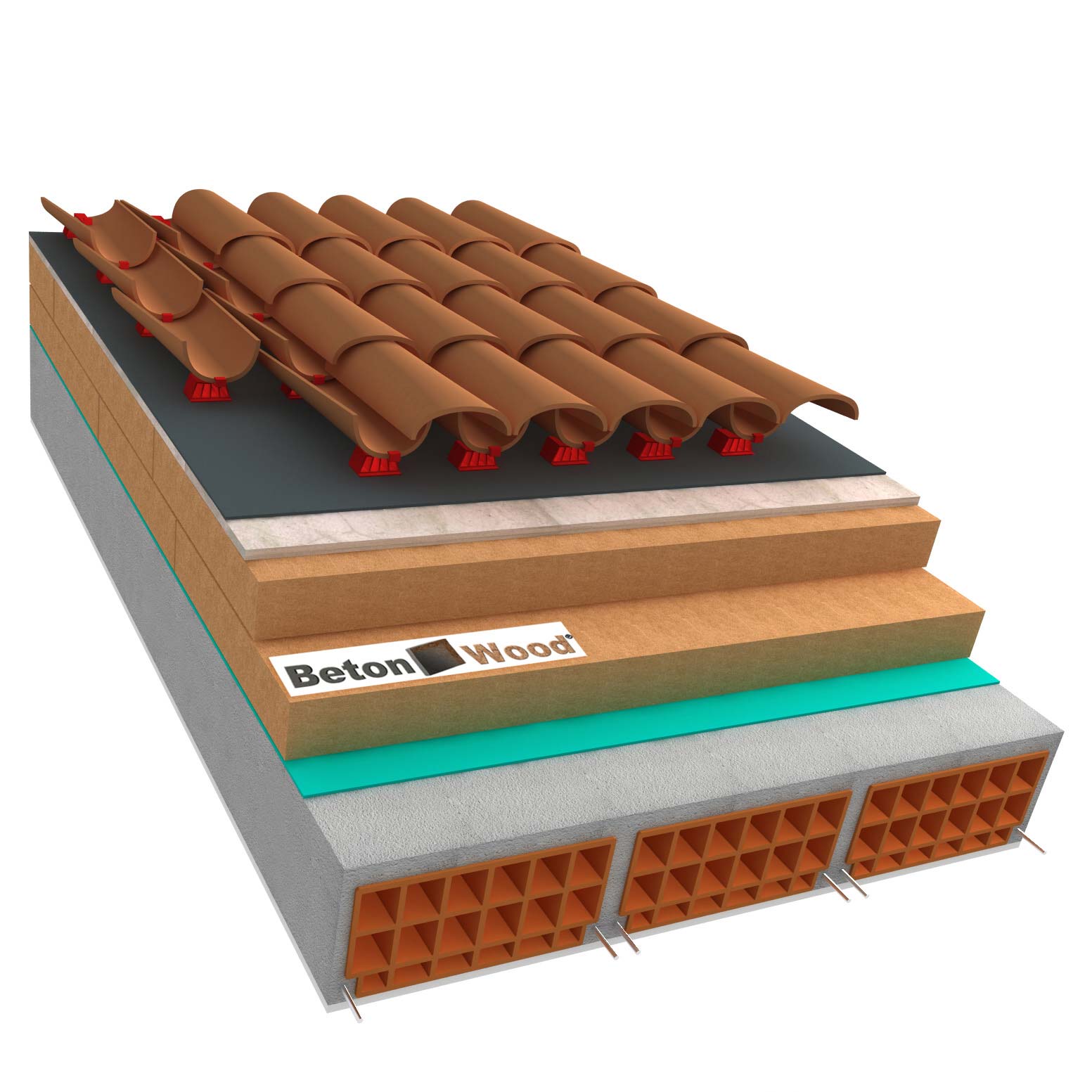 Sistema tetto C fibra di legno e cementolegno