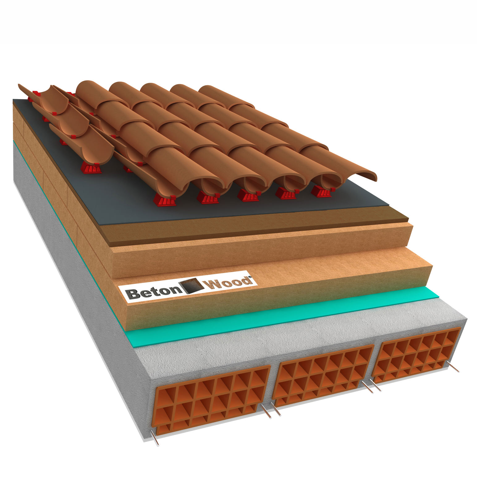 Sistema tetto C fibra di legno Bitumfiber e cementolegno